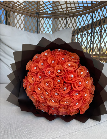 Wrapped Roses Bouquet - Variety of Colors Available - Hand Tied