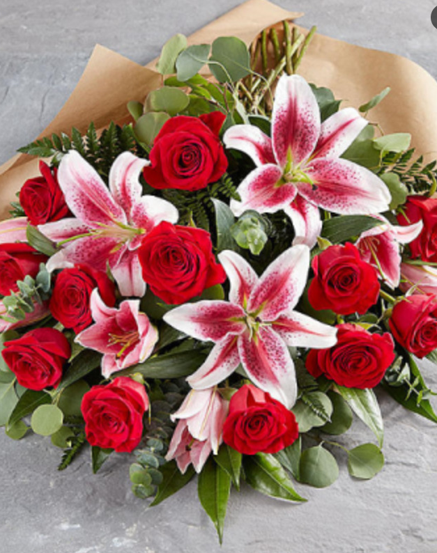 Wrapped Fresh-Cut flowers Hand Tied Bouquet $54.95