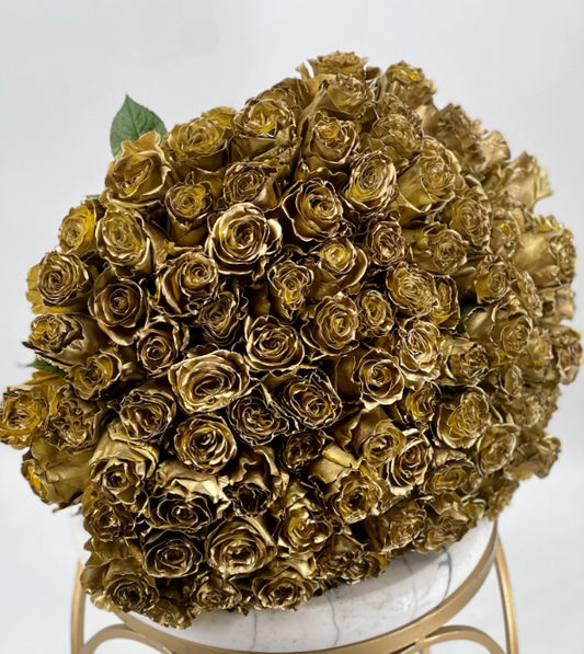 Gold Glitter Rose Bouquet