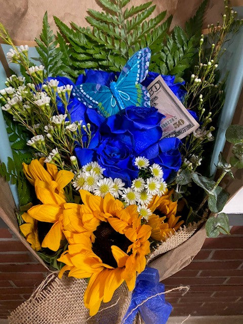 Wrapped Fresh-Cut flowers Hand Tied Bouquet $54.95