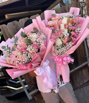 Multi-Color Rose Handtied Bouquet